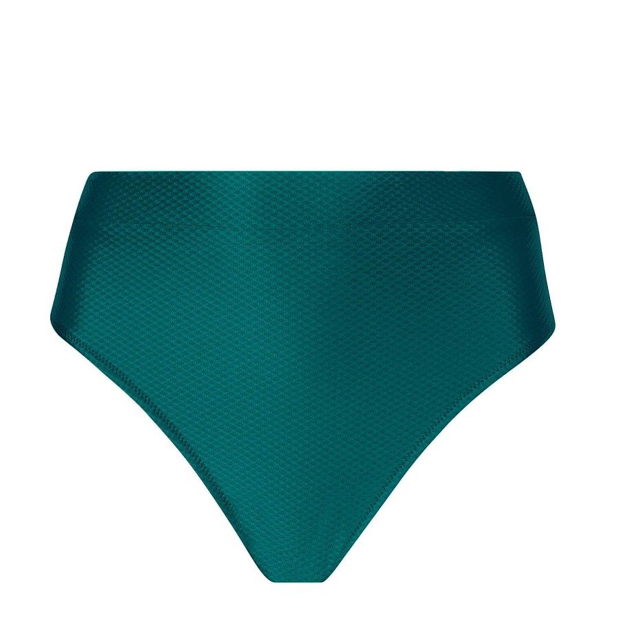 Maillots De Bain Antigel Culotte Haute | Bas De Maillot De Bain Culotte Haute Vert Vogue