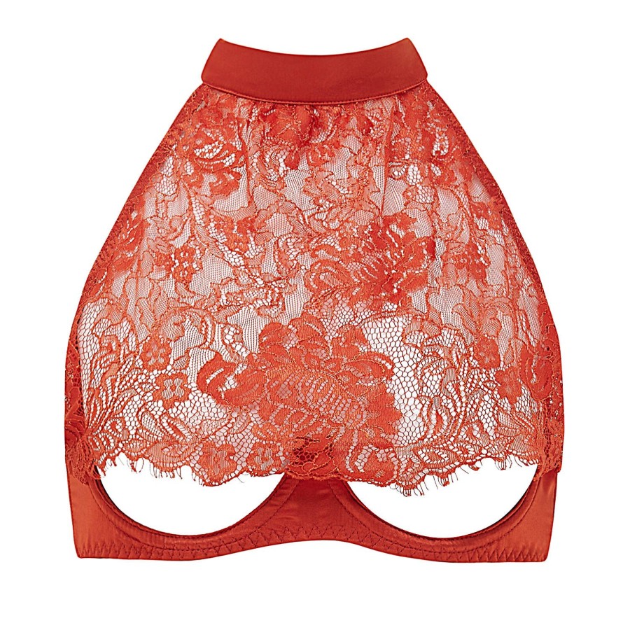 Soutiens-Gorge Coco de Mer | Soutien-Gorge Bustier Ouvert En Dentelle Amber