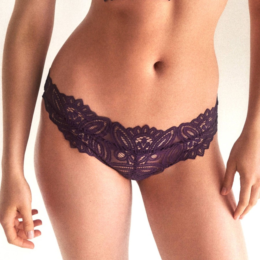 Culottes LIVY | Tanga En Dentelle Purple