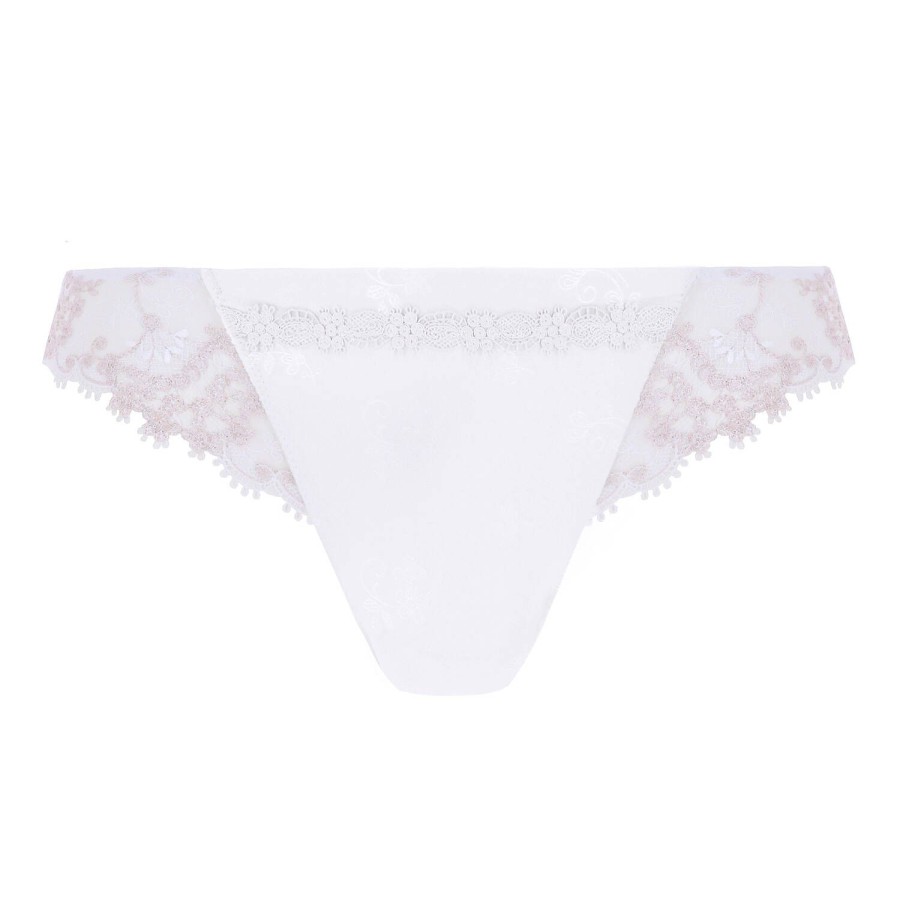 Culottes Simone Pérèle | Tanga Blanc Cristal