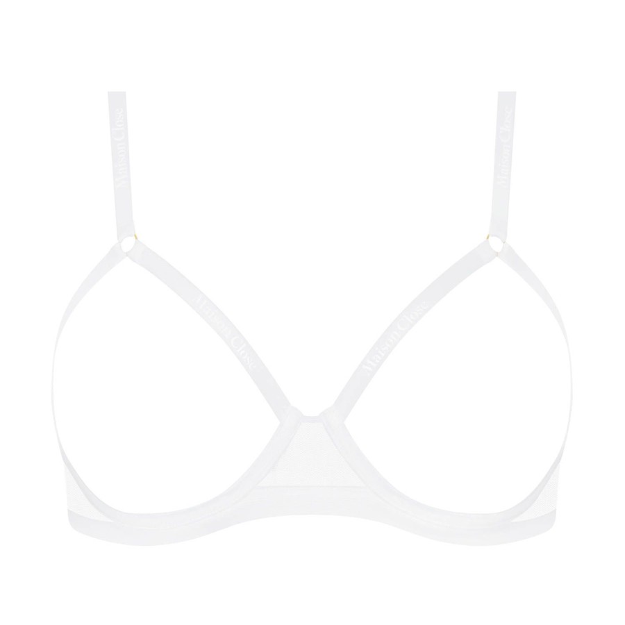 Soutiens-Gorge Maison Close | Soutien-Gorge Ouvert Blanc Dore