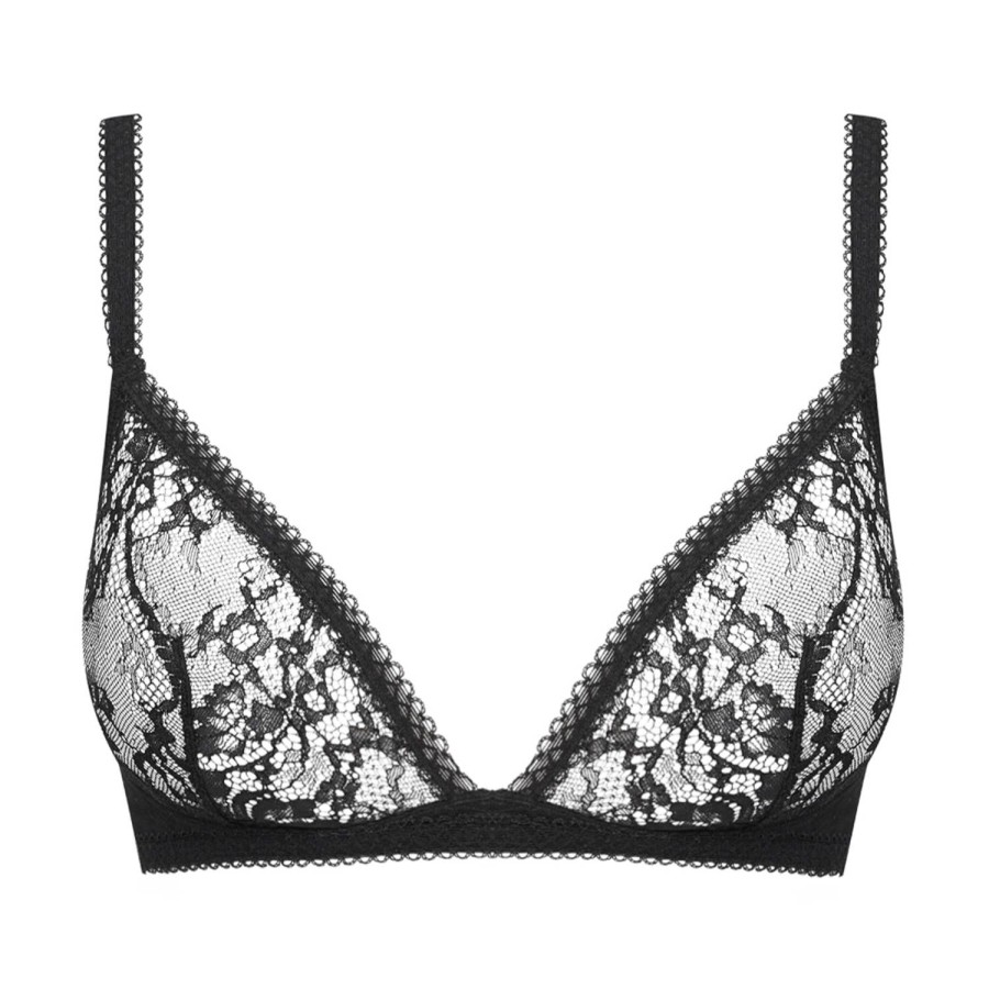 Soutiens-Gorge Maison Close | Soutien-Gorge Triangle En Dentelle Noir