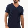 Homme Mey T-Shirt Et Debardeur Homme | T-Shirt Col V Homme En Coton Yacht Blue