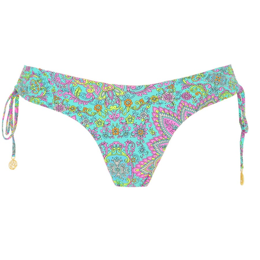 Maillots De Bain Luli Fama Bresilien / Tanga | Bas De Maillot De Bain Slip Bresilien Lacets Reversible Multicolore