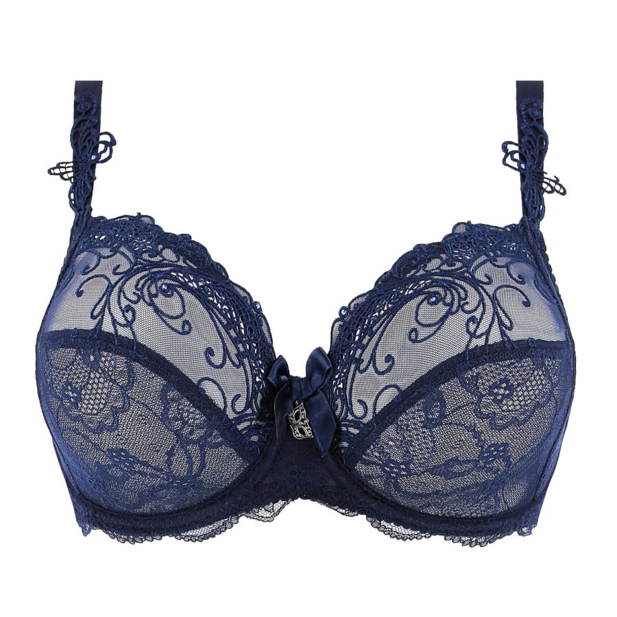 Soutiens-Gorge Lise Charmel | Soutien-Gorge Armatures Bien-Etre En Dentelle Bleu Venise