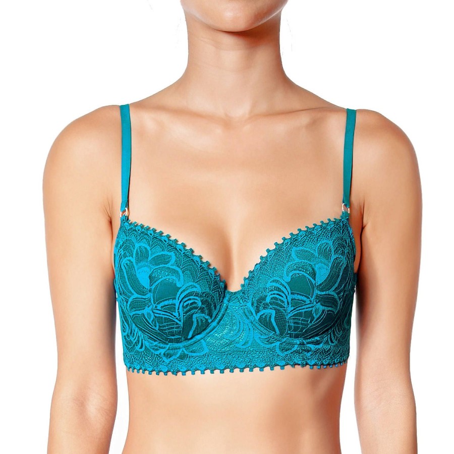 Soutiens-Gorge Huit | Soutien-Gorge Bustier En Dentelle Turquoise