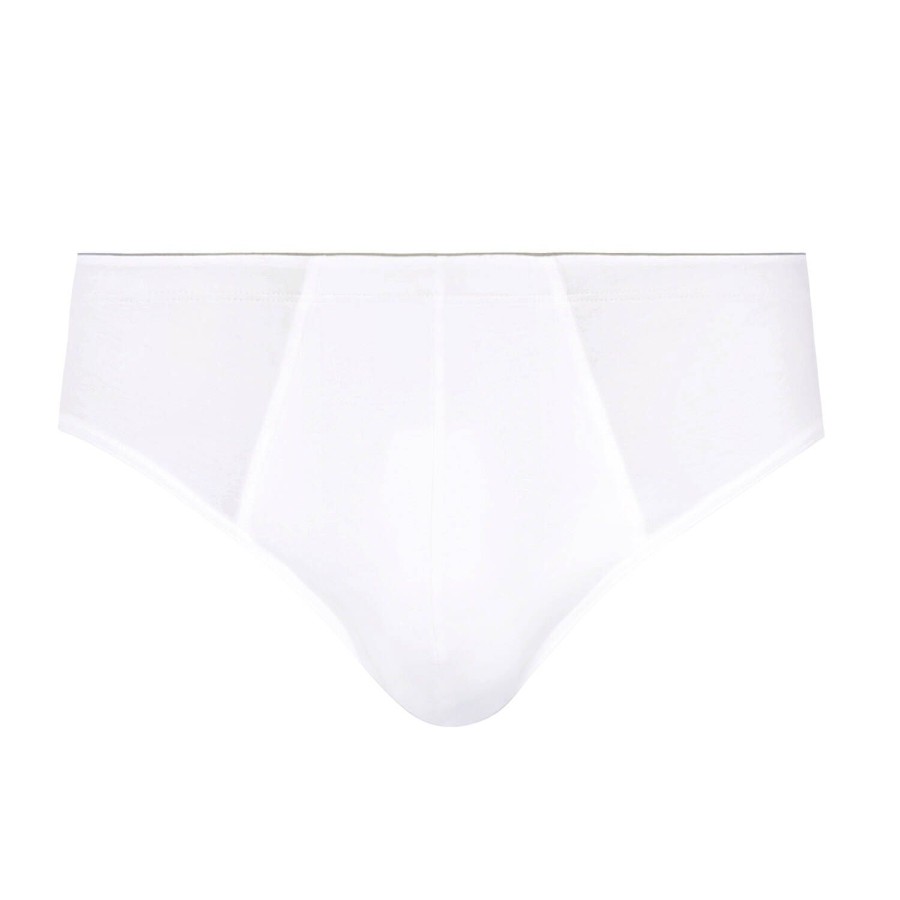 Homme Hanro Slip Homme | Slip Homme En Coton Blanc