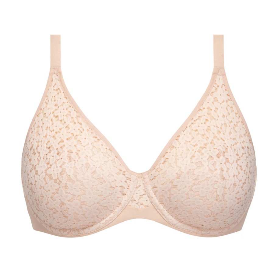 Soutiens-Gorge Chantelle | Soutien-Gorge Emboitant En Dentelle Beige Dore