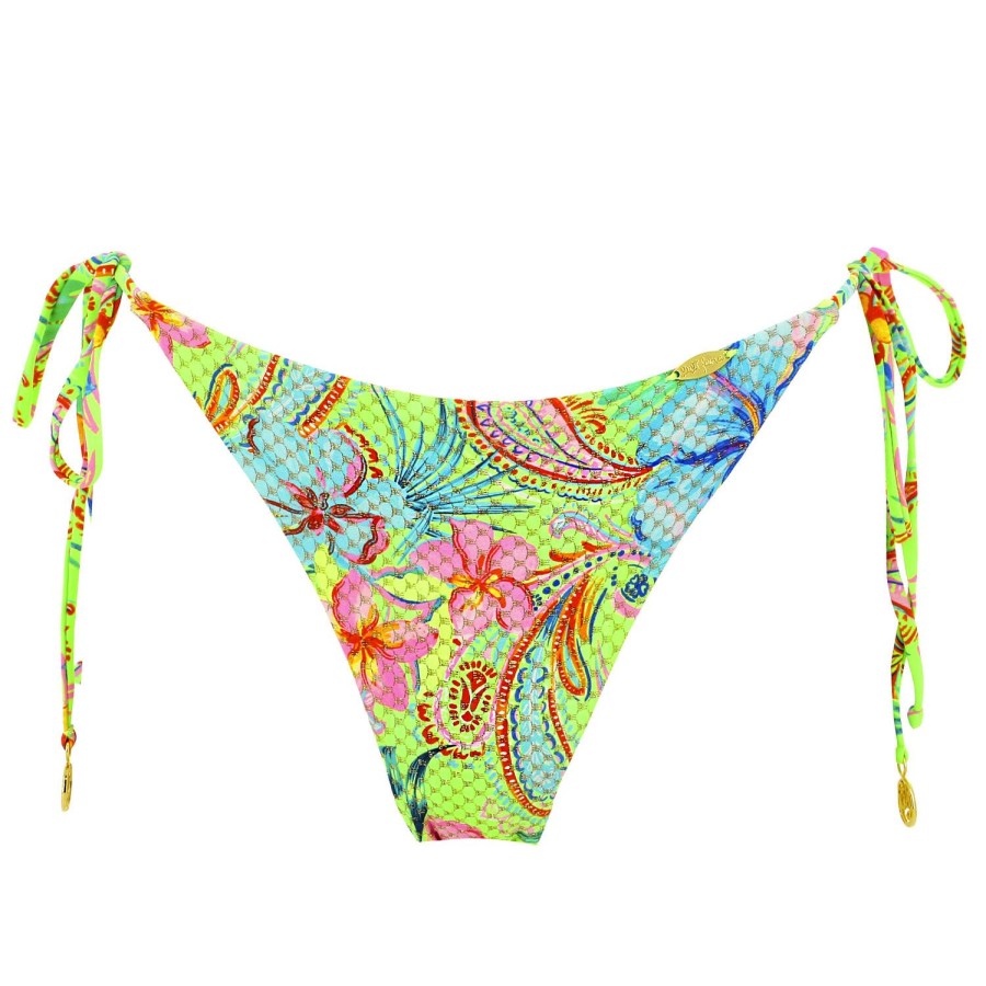 Maillots De Bain Luli Fama Bresilien / Tanga | Bas De Maillot De Bain Slip Bresilien Lacets Reversible Multicolor