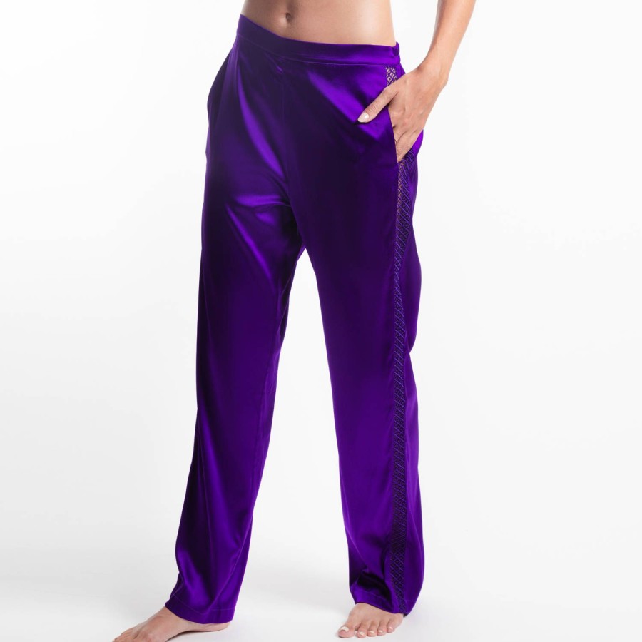 Lingerie De Nuit Aubade | Pantalon En Soie Ultraviolet