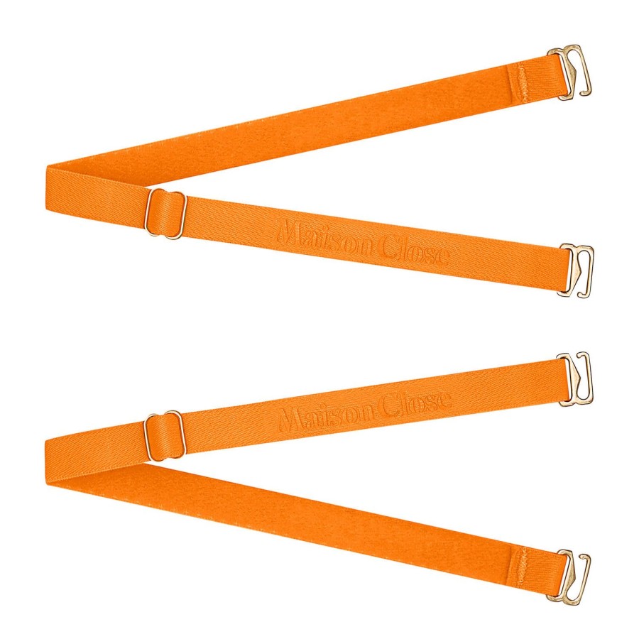 Lingerie Maison Close | Elastiques Pour String Orange Fluo