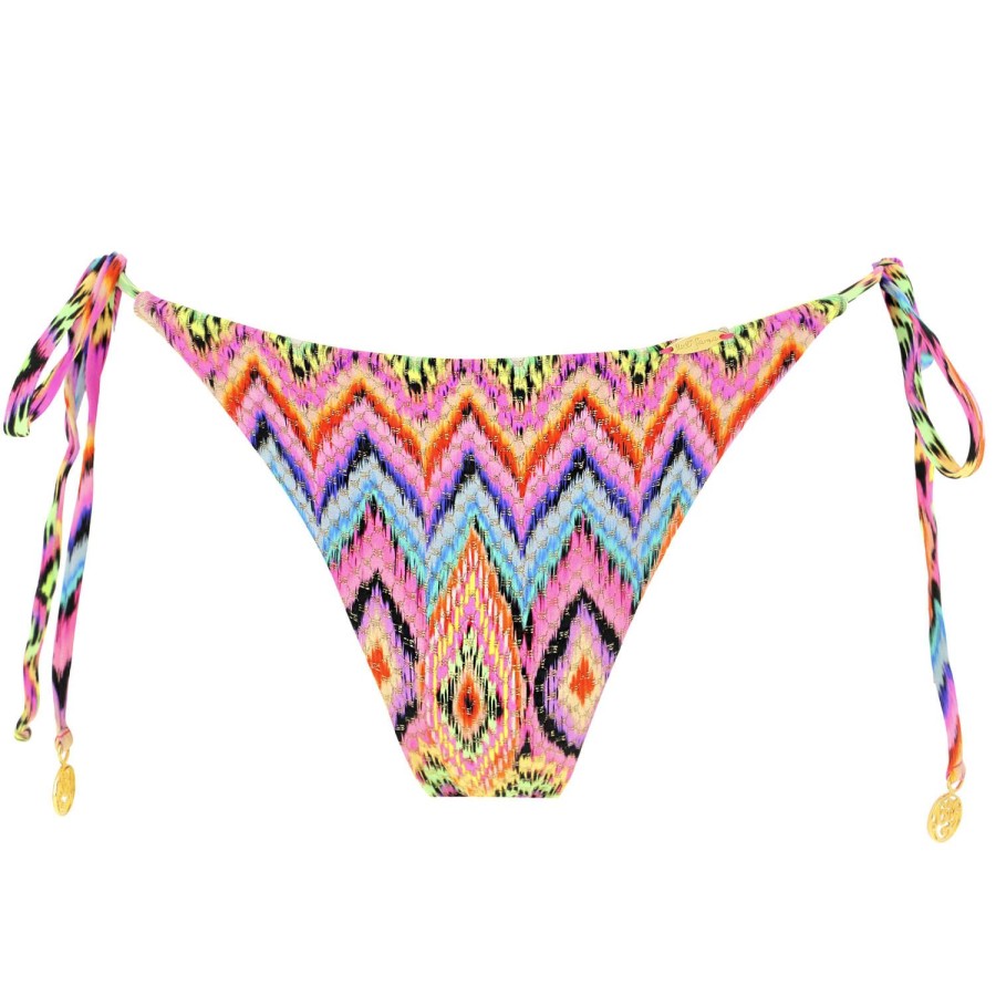 Maillots De Bain Luli Fama Bresilien / Tanga | Bas De Maillot De Bain Slip Bresilien Lacets Reversible Multicolor