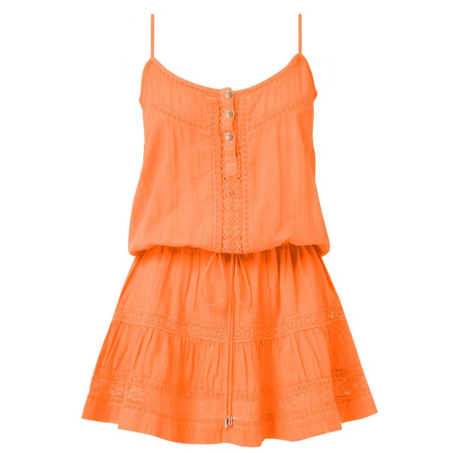 Maillots De Bain Melissa Odabash Robe De Plage | Robe De Plage Kelly En Coton Mirage Orange