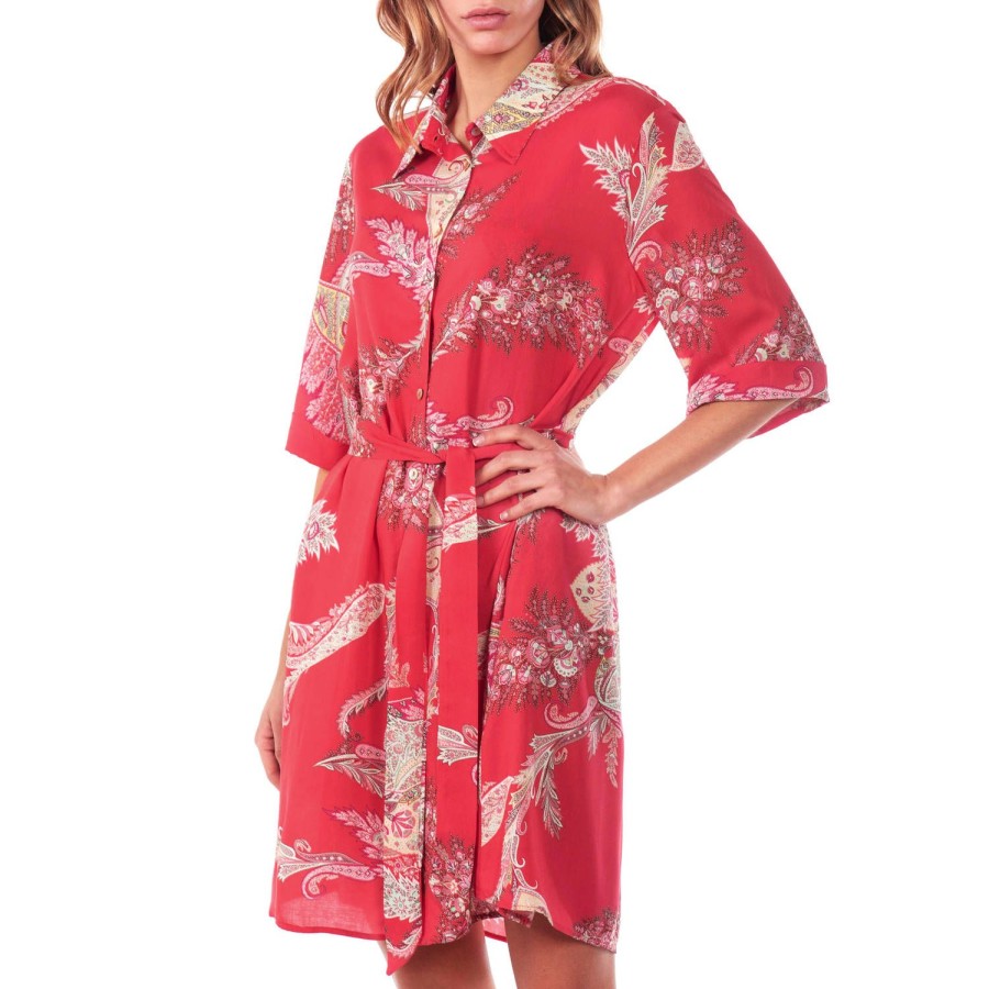 Maillots De Bain Valery Robe De Plage | Chemise De Plage Rouge