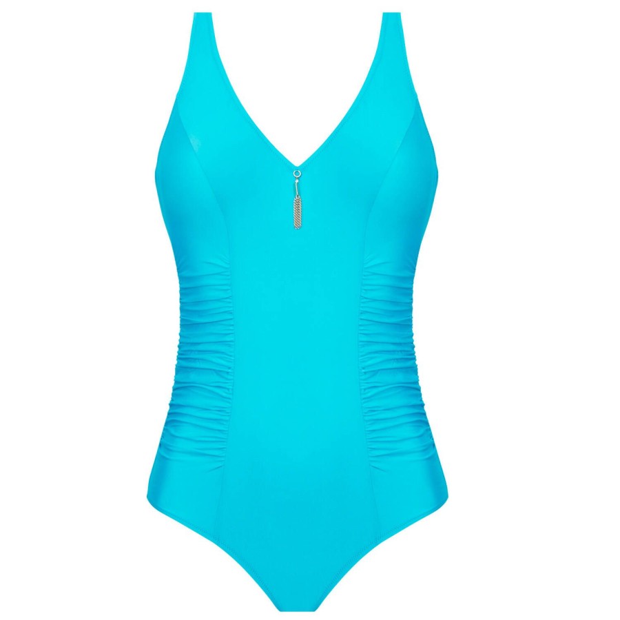 Maillots De Bain Antigel Autres Formes | Maillot De Bain 1 Piece Sans Armatures Turquoise