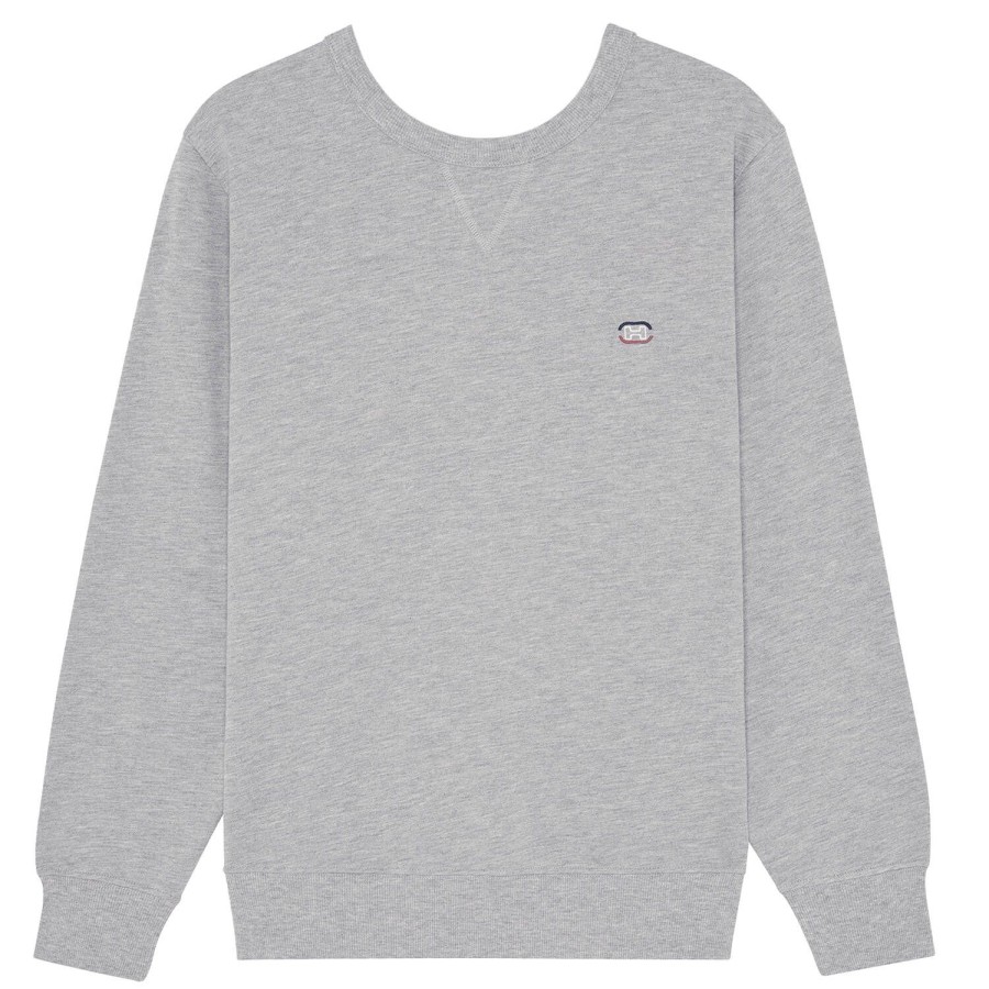 Homme HOM Ensemble De Detente Homme | Pull Homme En Coton Grey Melange