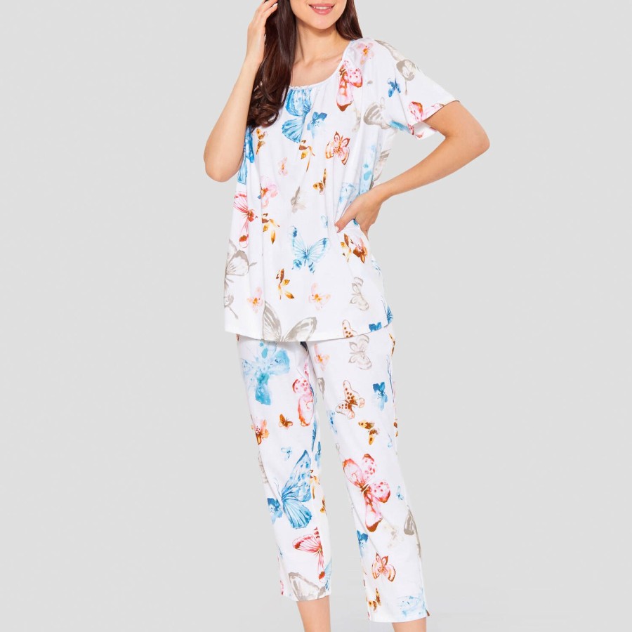 Lingerie De Nuit Féraud | Pyjama En Coton Butterfly Print