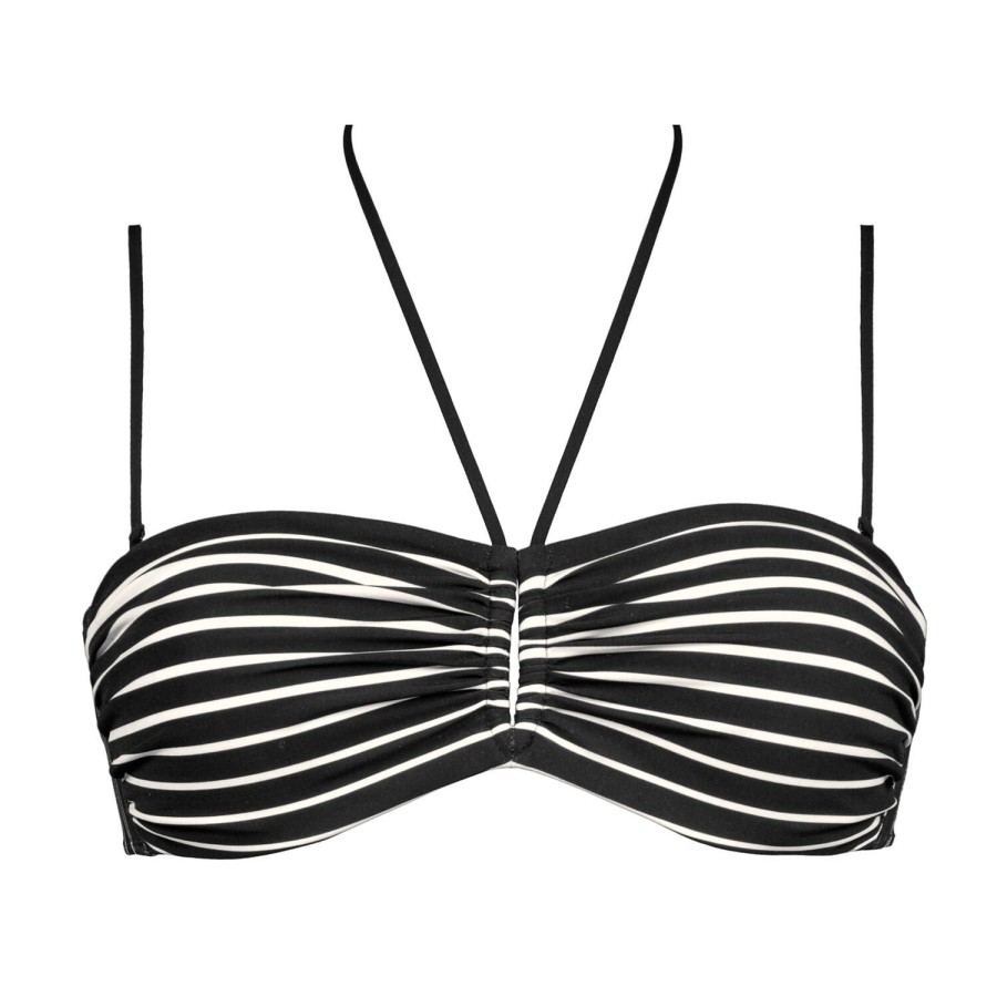 Maillots De Bain Maryan Mehlhorn Bandeau | Haut De Maillot De Bain Bandeau Armatures Black White