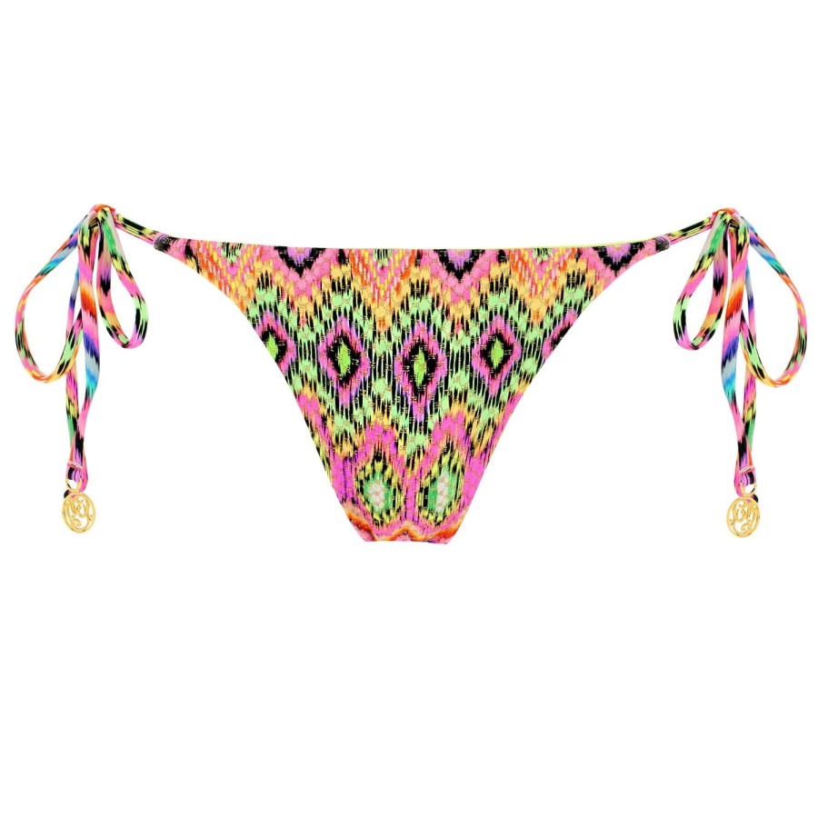 Maillots De Bain Luli Fama Bresilien / Tanga | Bas De Maillot De Bain Slip Lacets Reversible Multicolor