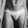 Homme HOM Slip Homme | Slip Taille Basse Homme En Coton Et Modal Blanc