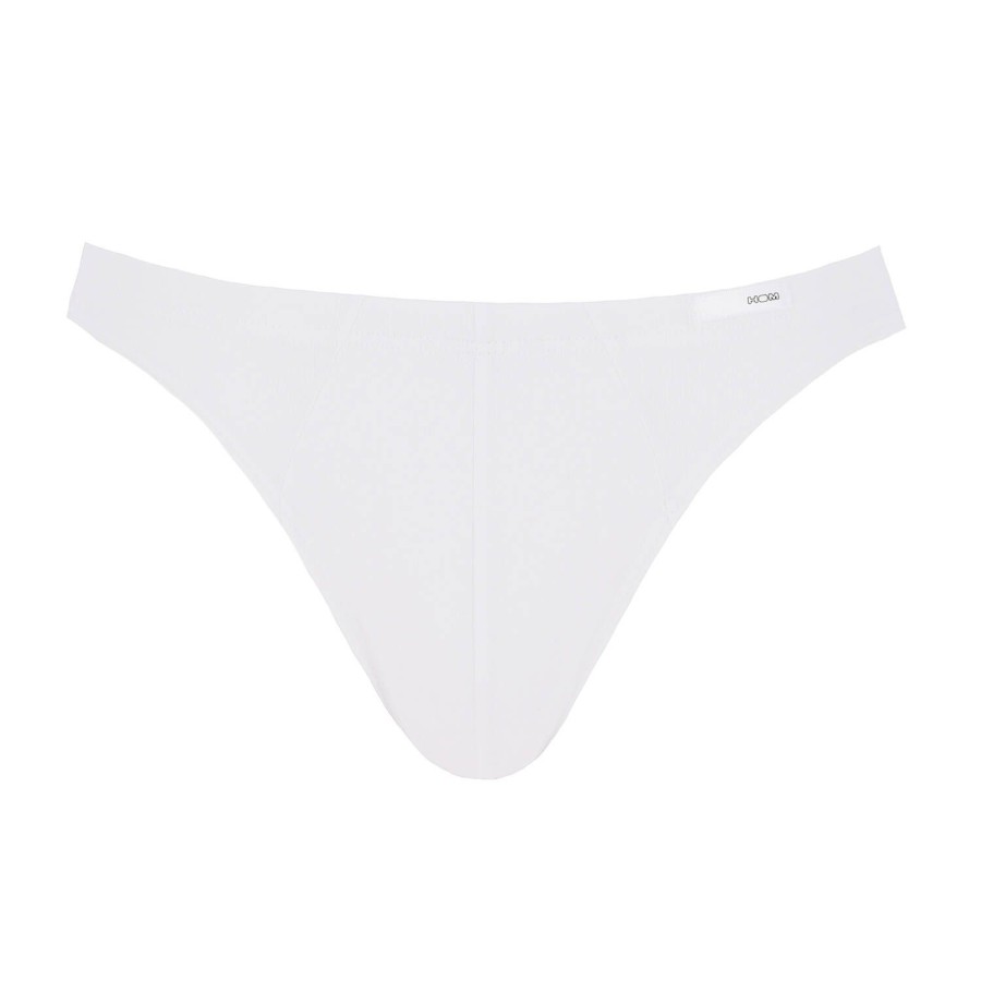 Homme HOM Slip Homme | Slip Taille Basse Homme En Coton Et Modal Blanc