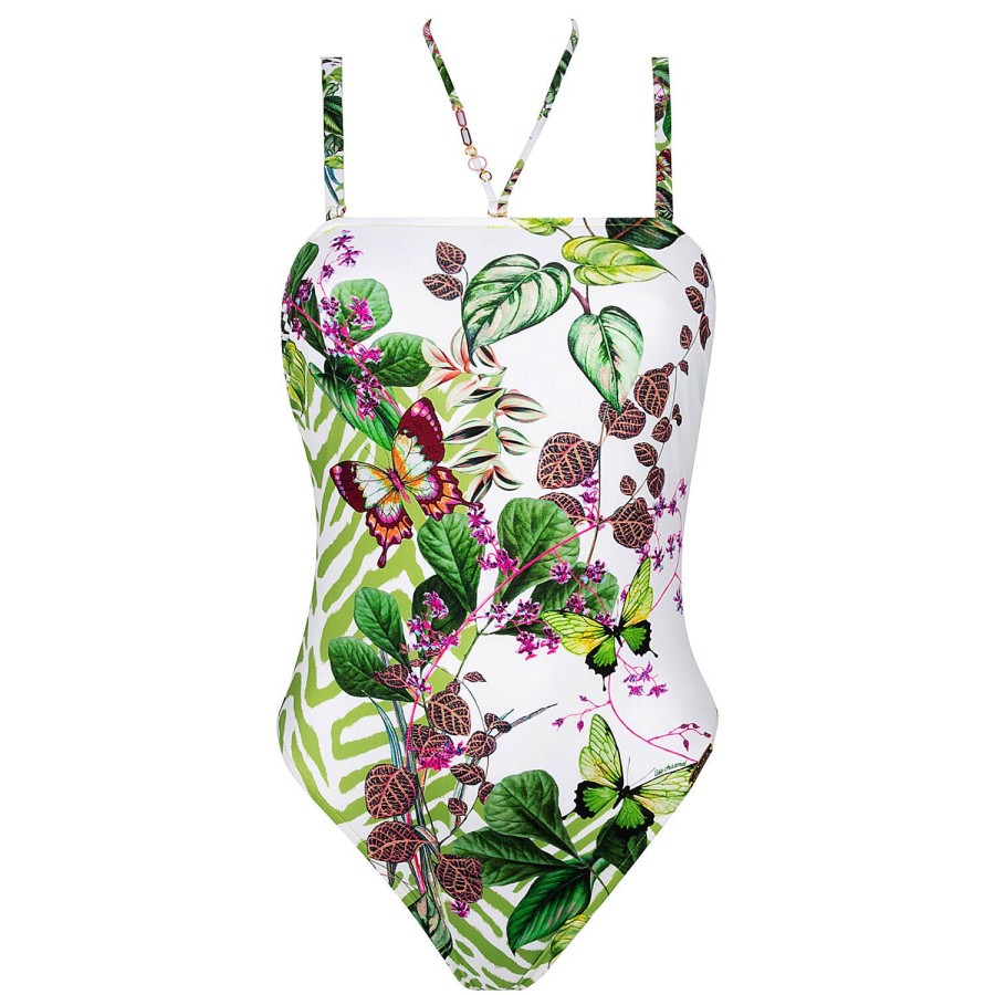 Maillots De Bain Lise Charmel Bustier | Maillot De Bain 1 Piece Bustier Sans Armatures Lumiere Tropicale