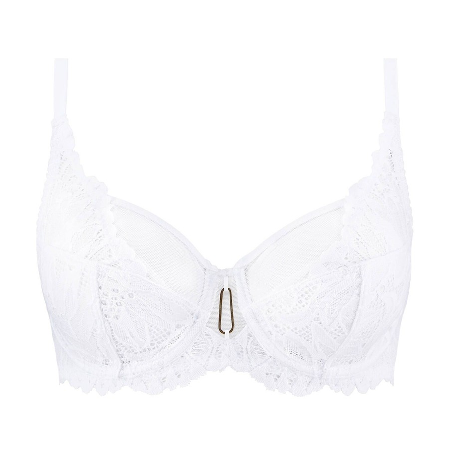 Soutiens-Gorge Aubade | Soutien-Gorge Emboitant Foulard En Dentelle Blanc