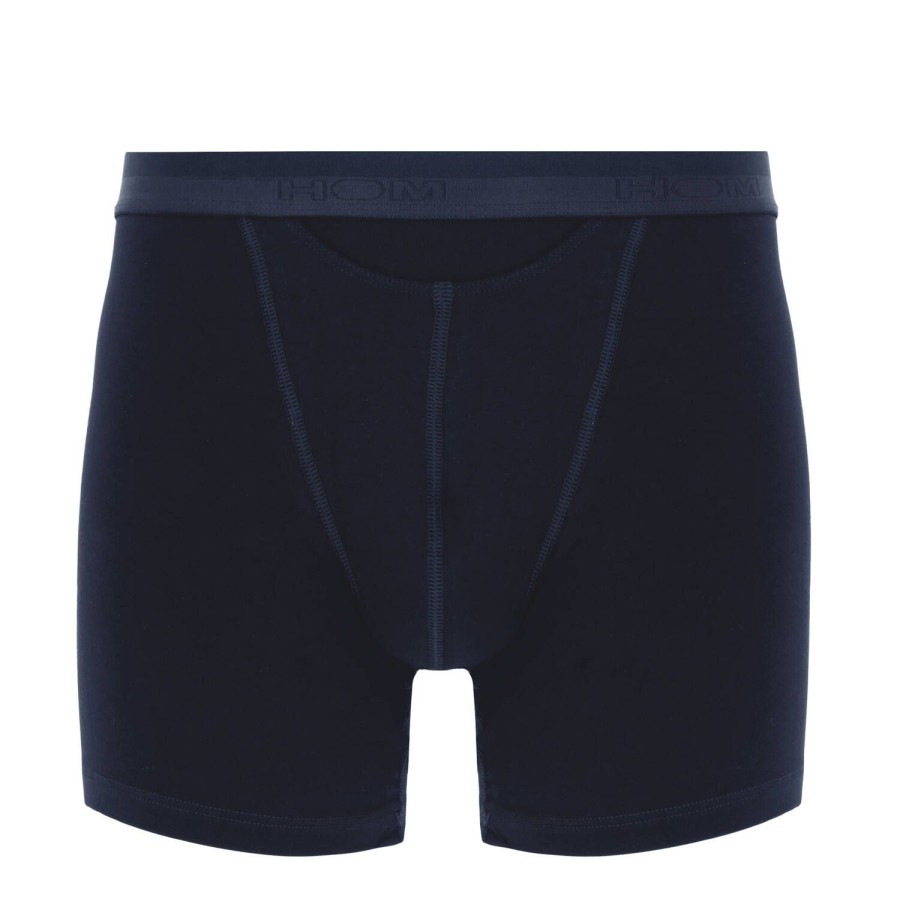 Homme HOM Boxer Homme | Boxer Long Avec Ouverture Homme En Coton Et Modal Navy