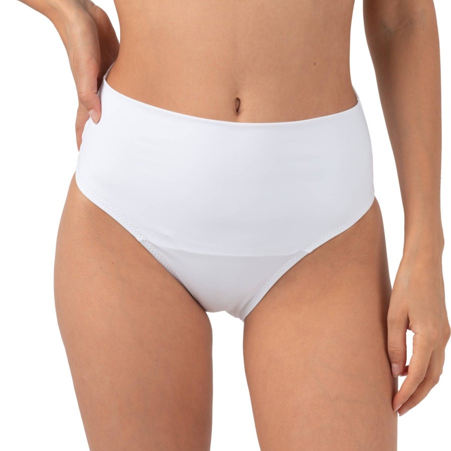 Maillots De Bain Pain de Sucre Culotte Haute | Bas De Maillot De Bain Culotte Haute Tobago Blanc