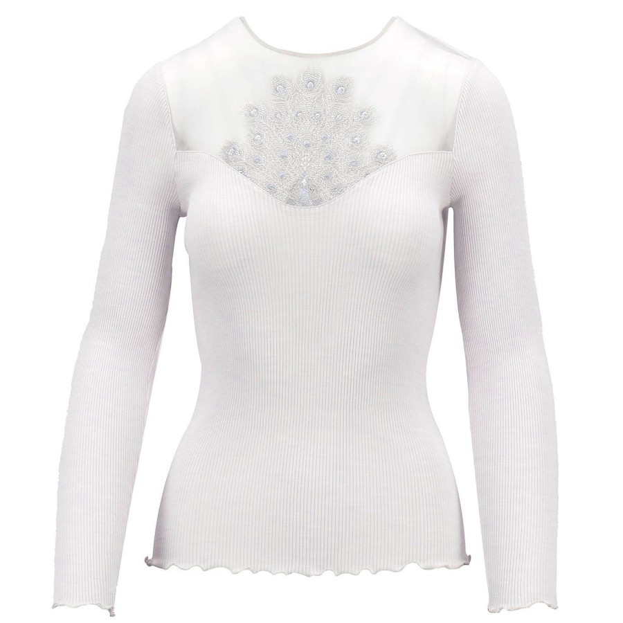 Lingerie De Nuit Oscalito | Pull Col Rond En Laine Et Soie Silver