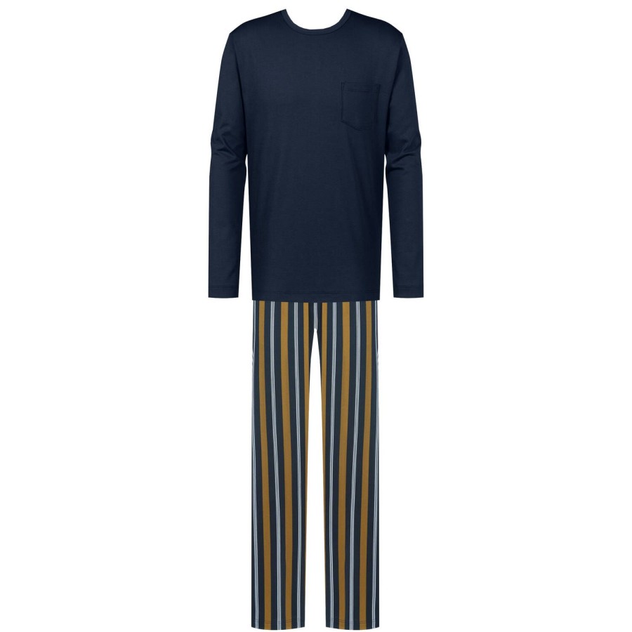 Homme Mey Pyjama Homme | Pyjama Homme En Coton Indigo