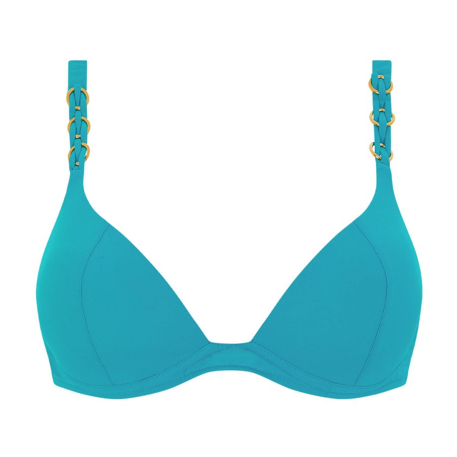 Maillots De Bain Chantelle Push-Up | Haut De Maillot De Bain Push-Up Bleu Lac