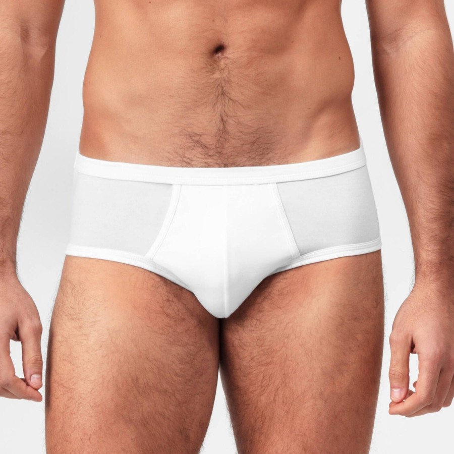 Homme Ron Dorff Slip Homme | Slip Homme En Coton Blanc