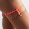 Lingerie Maison Close | Jarretieres Orange Fluo