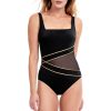 Maillots De Bain Gottex Nageur | Maillot De Bain 1 Piece Nageur Sans Armatures Black/Gold