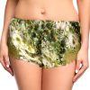 Lingerie De Nuit Sainted Sisters | Short En Soie Exotic Safari Green