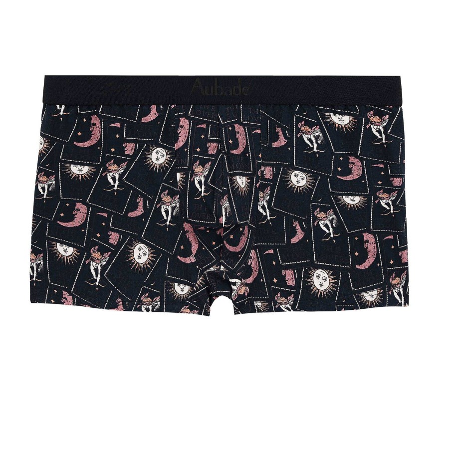 Homme Aubade Boxer Homme | Boxer Homme En Coton Et Modal Tarot Noir