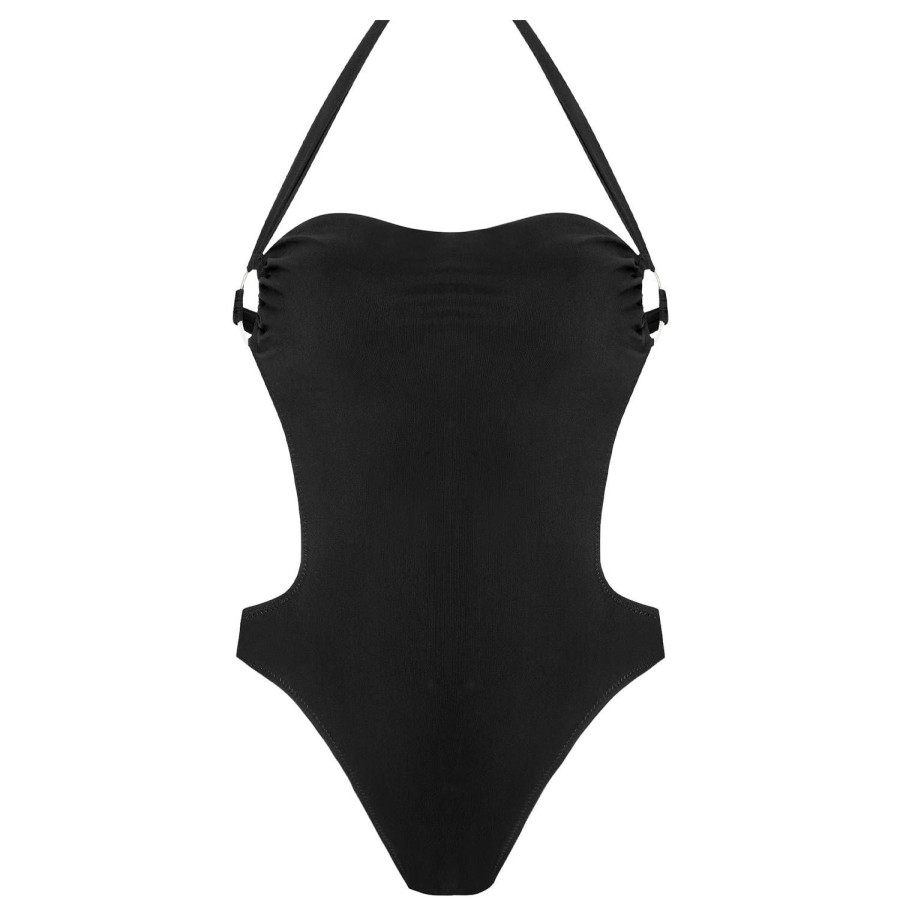 Maillots De Bain Pain de Sucre Sexy / Trikini | Maillot De Bain 1 Piece Trikini Annie Sans Armatures Noir