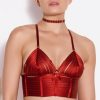 Soutiens-Gorge Bordelle | Soutien-Gorge Bustier Bondage-Belle Burnt Red