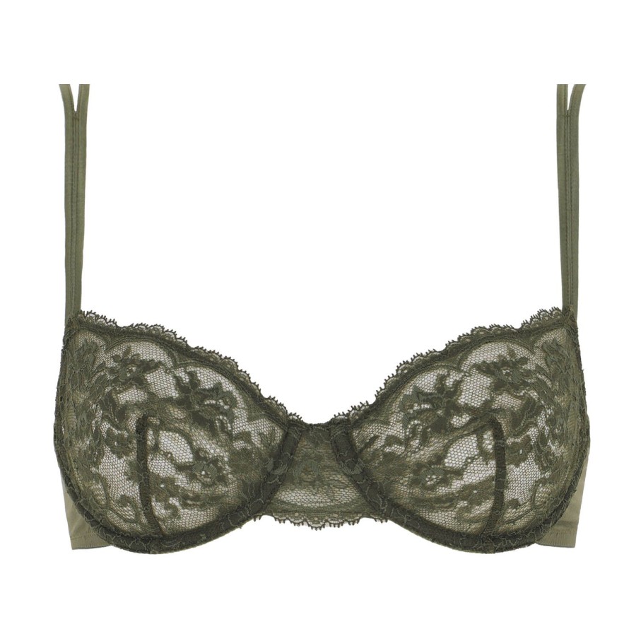 Soutiens-Gorge Ritratti Milano | Soutien-Gorge Balconnet En Dentelle Olive