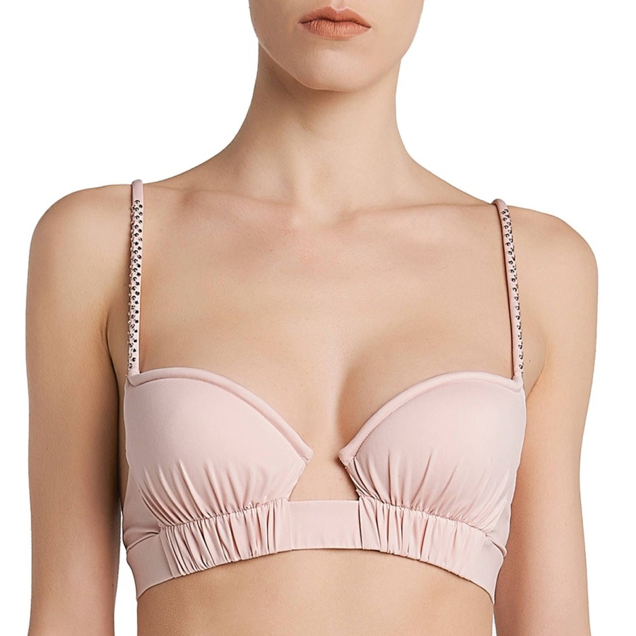 Maillots De Bain La Perla Push-Up | Haut De Maillot De Bain Push-Up Rose Matt