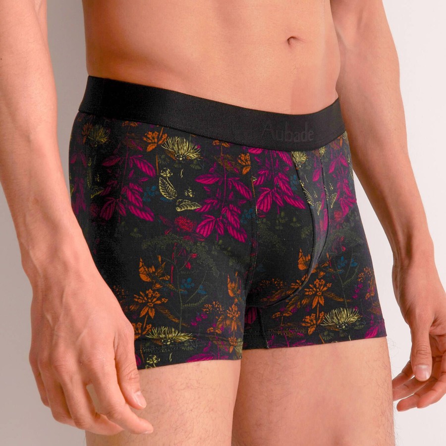 Homme Aubade Boxer Homme | Boxer Homme En Coton Fleurs Magiques