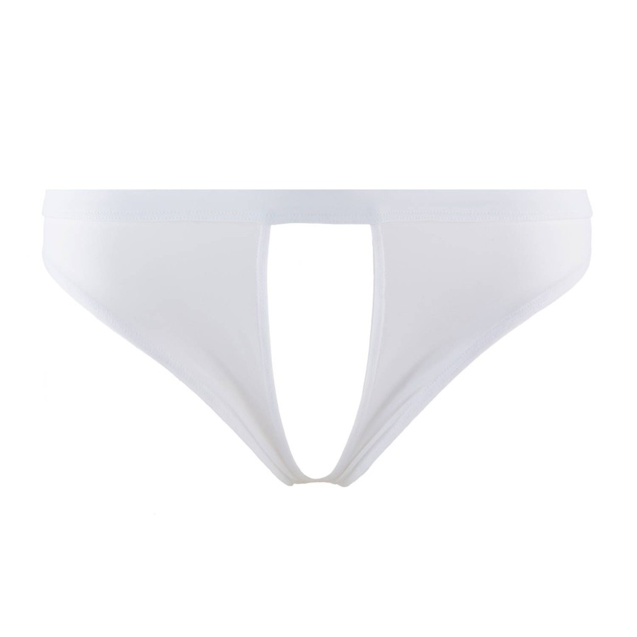 Culottes Maison Close | Slip Ouvert Blanc