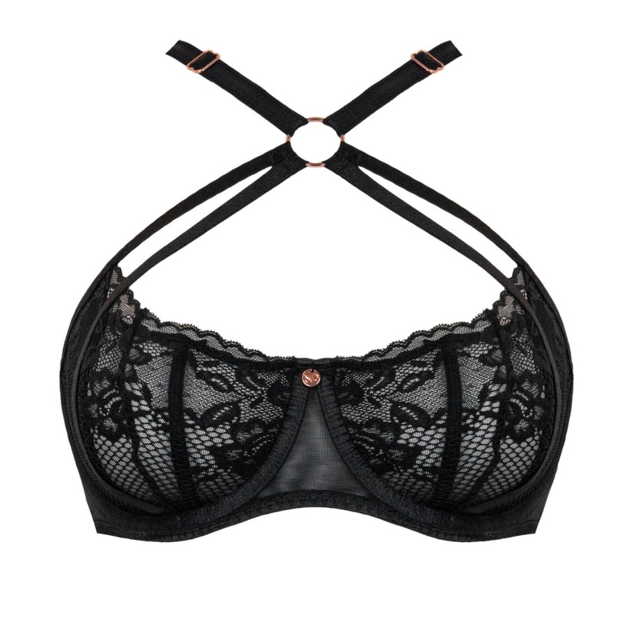 Soutiens-Gorge Scantilly | Soutien-Gorge Corbeille En Dentelle Noir