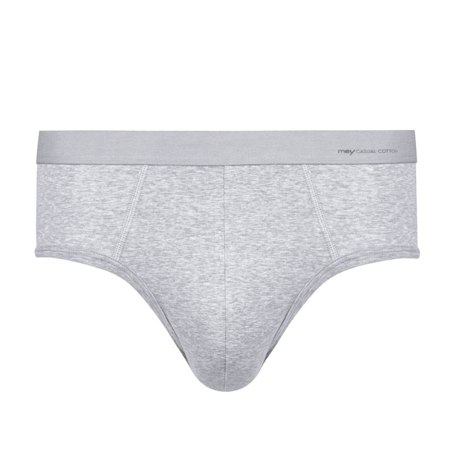 Homme Mey Slip Homme | Slip Homme En Coton Light Grey Melange