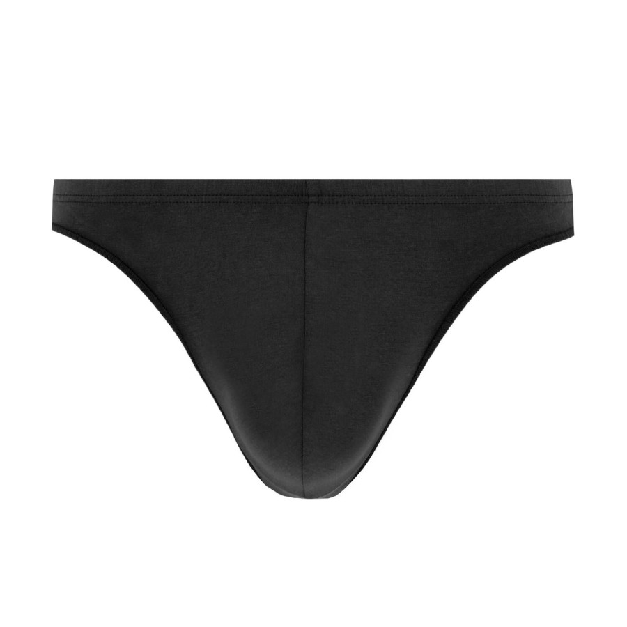 Homme HOM String Homme | String Homme En Coton Noir