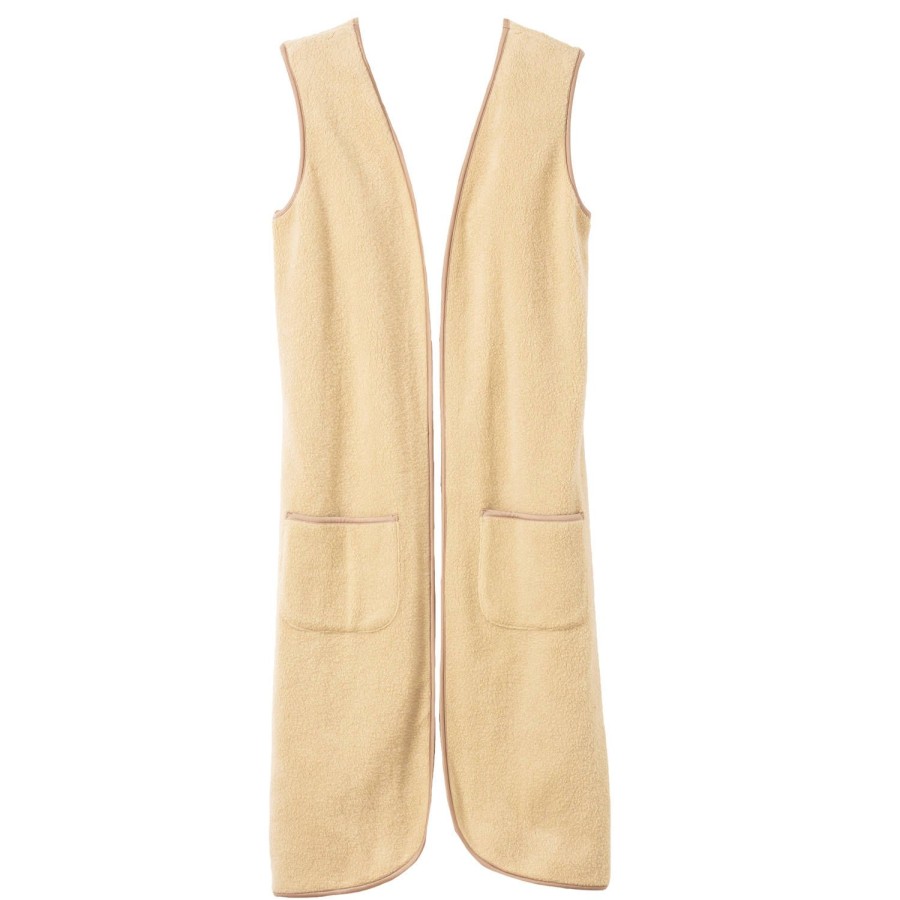 Lingerie De Nuit Calida | Gilet Long Sans Manches En Coton Honey Gold