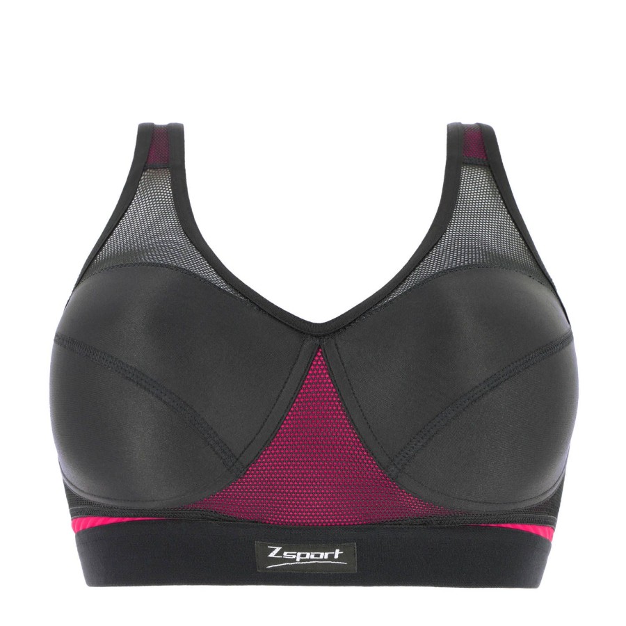 Soutiens-Gorge Zsport | Brassiere De Sport Noir Framboise