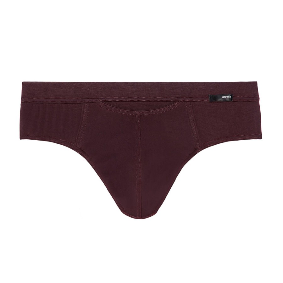 Homme HOM Slip Homme | Slip Avec Ouverture Ho1 Homme Bordeaux