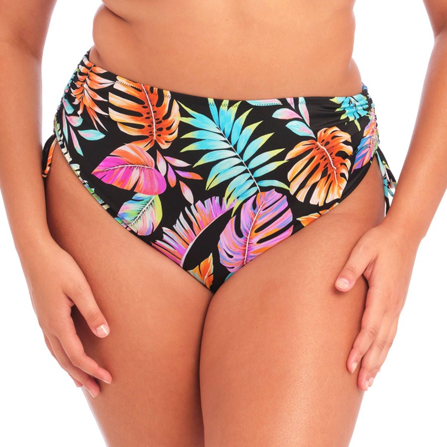 Maillots De Bain Elomi Culotte Haute | Bas De Maillot De Bain Culotte Haute Coulissante Noir